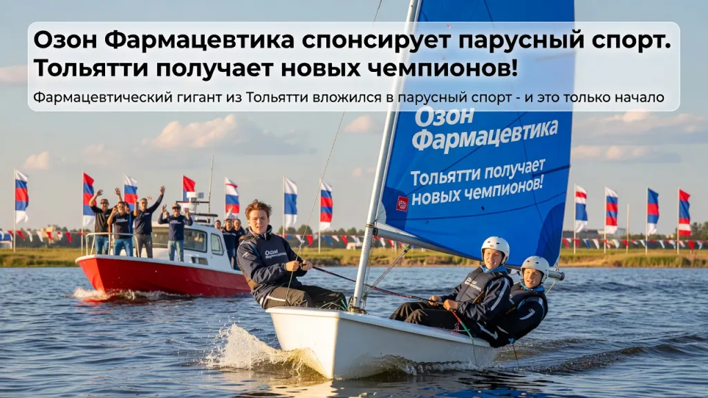 Озон Фармацевтика спонсирует парусный спорт. Тольятти получает новых чемпионов!