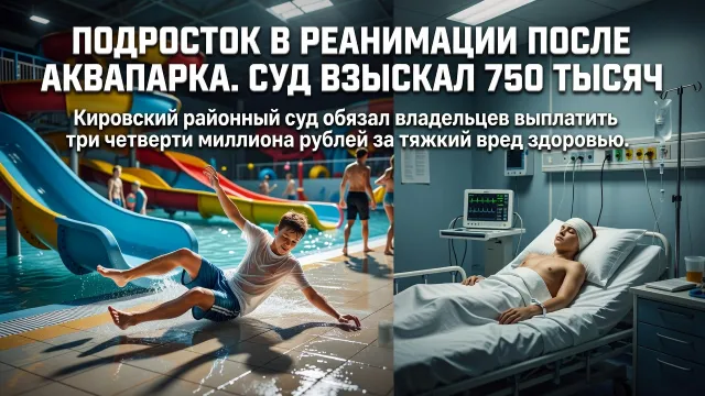 Подросток в реанимации после аквапарка. Суд взыскал 750 тысяч